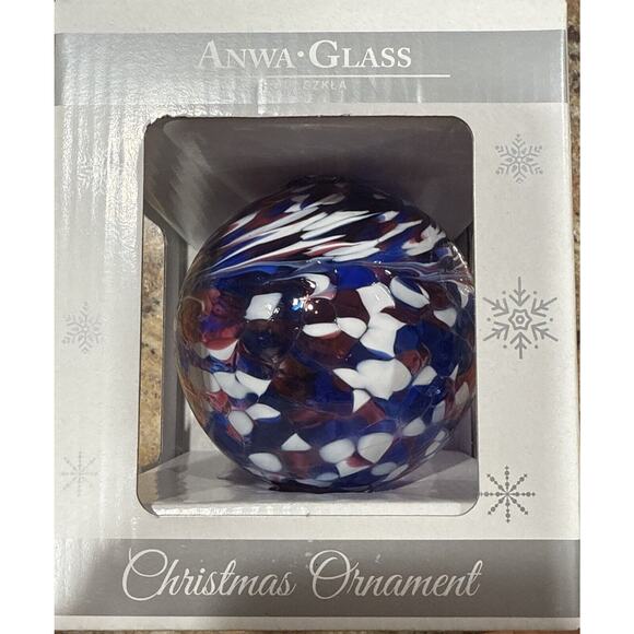 Anwa Glass Other - Anwa Glass Hand Blown Multicolor Christmas Ornament – Poland